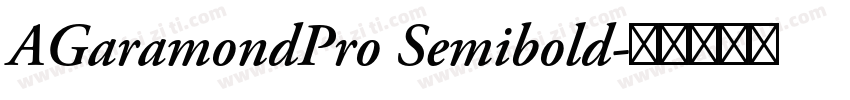 AGaramondPro Semibold字体转换